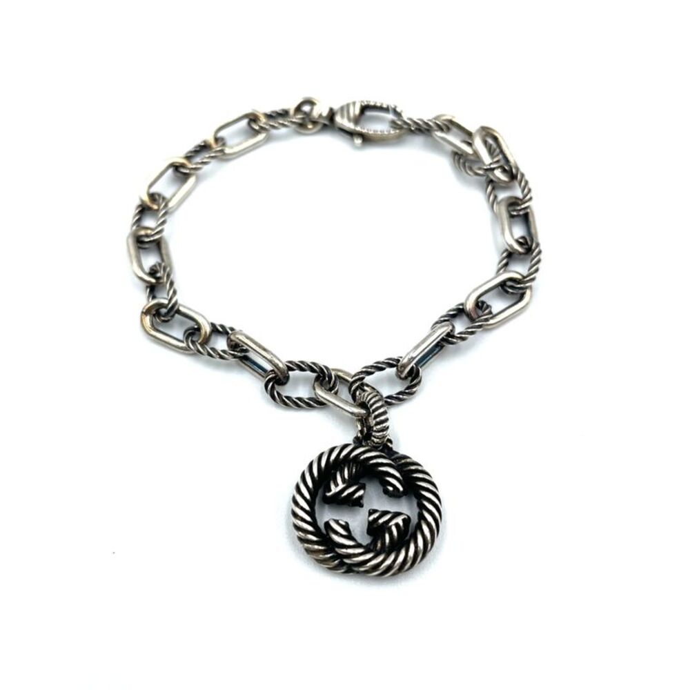 GUCCI Interlocking G Bracelet Silver AG925